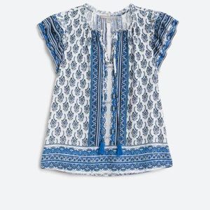 Daniel Rainn Ruffle Sleeve Top